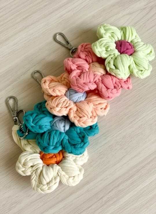 Crochet Daisy Flower Charm